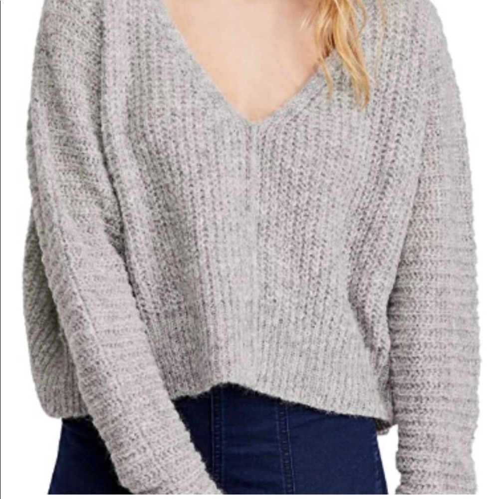 FREE PEOPLE Moonbeam Alpaca V Neck Sweater sz. S